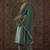 Sea green silk blend embroidered kurta trouser dupatta set