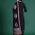 Black pure cotton printed kurta trouser dupatta set