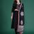 Black pure cotton printed kurta trouser dupatta set