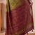 Olive ethnic motifs zari silk blend designer saree