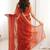 rust satin saree with blouse