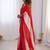 red embellished striped chiffon designer saree