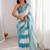 multicolor light blue satin ethnic solid party wear matching blouse sarees