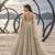 OFF WHITE NET THREAD WITH ZARI AND SEQUINCE WORK FESTIVE LEHENGA CHOLI SET FOR WOMEN'S