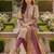 Purple pure cotton printed kurta trouser dupatta set