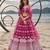 PINK NET THREAD WITH ZARI AND SEQUINCE WORK FESTIVE LEHENGA CHOLI SET FOR WOMEN'S