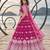 PINK NET THREAD WITH ZARI AND SEQUINCE WORK FESTIVE LEHENGA CHOLI SET FOR WOMEN'S