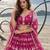 PINK NET THREAD WITH ZARI AND SEQUINCE WORK FESTIVE LEHENGA CHOLI SET FOR WOMEN'S