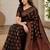black woven design zari art silk blend banarasi saree