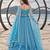 SKY BLUE NET THREAD WITH ZARI AND SEQUINCE WORK FESTIVE LEHENGA CHOLI SET FOR WOMEN'S