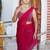 Pink embellished beads and stones studded tissue saree