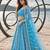 SKY BLUE NET THREAD WITH ZARI AND SEQUINCE WORK FESTIVE LEHENGA CHOLI SET FOR WOMEN'S