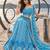 SKY BLUE NET THREAD WITH ZARI AND SEQUINCE WORK FESTIVE LEHENGA CHOLI SET FOR WOMEN'S