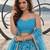 SKY BLUE NET THREAD WITH ZARI AND SEQUINCE WORK FESTIVE LEHENGA CHOLI SET FOR WOMEN'S