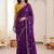 purple embellished embroidered saree