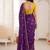 purple embellished embroidered saree