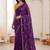 purple embellished embroidered saree