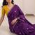 purple embellished embroidered saree