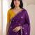 purple embellished embroidered saree