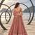 RUST NET THREAD WITH ZARI AND SEQUINCE WORK FESTIVE LEHENGA CHOLI SET FOR WOMEN'S