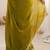 olive beads and stones satin saree