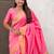 Pink ethnic motifs zari silk blend paithani saree