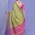 green women ethnic motifs linen blend designer saree