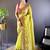 Lime lime green embroidered tissue  sarees