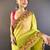 Lime lime green embroidered tissue  sarees