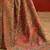 Beige floral silk cotton saree