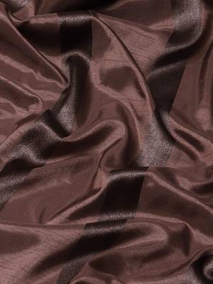 Coffee striped silk blend saree 4