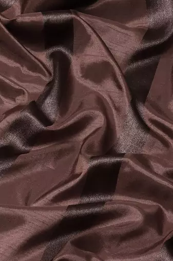 Coffee striped silk blend saree