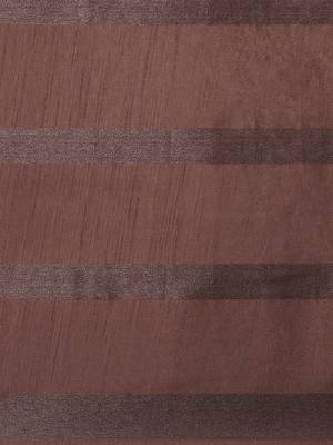 Coffee striped silk blend saree 5