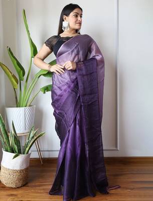 purple ombre dyed ethnic saree 2
