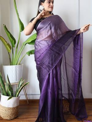 purple ombre dyed ethnic saree 3