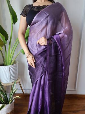 purple ombre dyed ethnic saree 5