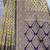 cream & blue ethnic motifs woven design zari organza saree