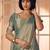 green women checked beads and stones embellished georgette saree