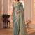 green women checked beads and stones embellished georgette saree