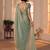green women checked beads and stones embellished georgette saree