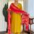 Mustard silk blend embroidered kurta trouser dupatta set