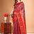 pink women woven design zari dharmavaram saree