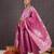Pink pure cotton embroidered kurta trouser dupatta set