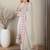White pure cotton printed kurta trouser dupatta set
