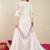 White pure cotton embroidered kurta trouser dupatta set