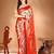 orange ethnic motifs woven design dharmavaram saree