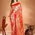 orange ethnic motifs woven design dharmavaram saree