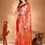 orange ethnic motifs woven design dharmavaram saree