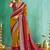 Mustard bandhani zari silk blend bandhani saree