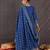 Blue pure cotton printed kurta trouser dupatta set